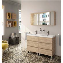 Muebles 60+60cm Gris Brillo 6 cajones SALGAR FUSSION LINE