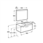Pack mueble con lavabo un caj&oacute;n 90 cm fresno Prisma Roca
