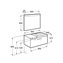 Pack mueble 90cm un caj&oacute;n blanco brillo Prisma Roca