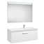 Pack mueble 90cm un caj&oacute;n blanco brillo Prisma Roca
