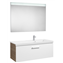 Pack mueble con lavabo blanco-fresno Prisma Roca