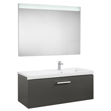 Pack mueble 90cm un cajón gris antracita Prisma Roca