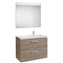 Pack mueble 90cm dos cajones fresno Prisma Roca