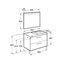 Pack mueble 90cm dos cajones blanco-fresno Prisma Roca