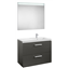 Pack mueble 90cm dos cajones gris antracita Prisma Roca