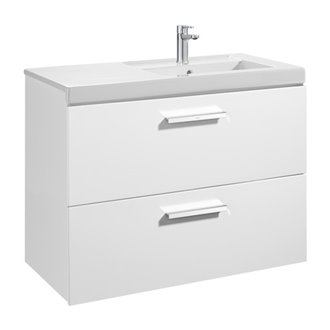 Mueble 90cm dos cajones blanco Prisma Roca