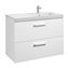 Mueble 90cm dos cajones blanco Prisma Roca