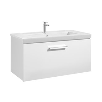 Mueble con lavabo 80cm un caj&oacute;n blanco Prisma Roca
