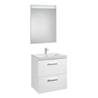 Pack mueble 60cm dos cajones blanco Prisma Roca