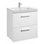 Mueble 60cm dos cajones blanco Prisma Roca