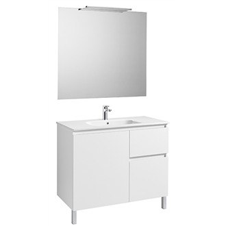 Pack mueble 100cm blanco Anima Roca