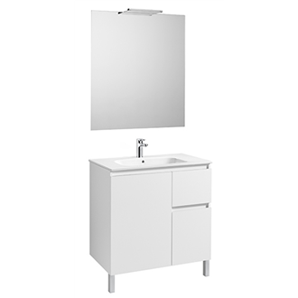Pack mueble 80cm blanco Anima Roca