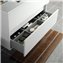 Mueble 61cm Gris Brillo 2 cajones FUSSION CHROME SALGAR