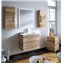 Mueble 71cm Gris Brillo 2 cajones FUSSION CHROME SALGAR