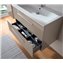Mueble 101cm Gris Brillo 2 cajones FUSSION CHROME SALGAR
