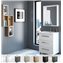 Mueble 61cm Gris Brillo 3 cajones FUSSION CHROME SALGAR