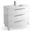 Mueble 101cm Blanco Brillo 3 cajones FUSSION CHROME SALGAR