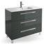 Mueble 101cm Gris Brillo 3 cajones FUSSION CHROME SALGAR