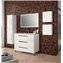 Mueble 101cm Gris Brillo 3 cajones FUSSION CHROME SALGAR