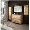 Mueble 101cm Gris Brillo 3 cajones FUSSION CHROME SALGAR
