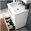 Mueble 101cm Gris Brillo 3 cajones FUSSION CHROME SALGAR