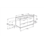 Mueble gris 120cm 4 cajones Debba Roca