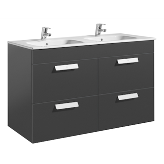 Mueble gris 120cm 4 cajones Debba Roca