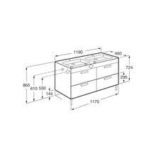 Mueble blanco 120cm 4 cajones Debba Roca