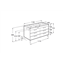 Mueble gris 120cm 6 cajones Debba Roca