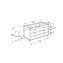 Mueble blanco 120cm 6 cajones Debba Roca
