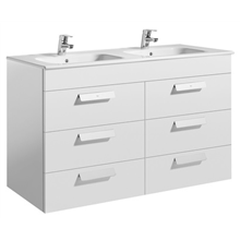 Mueble blanco 120cm 6 cajones Debba Roca