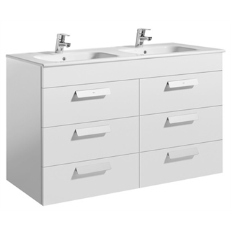 Mueble blanco 120cm 6 cajones Debba Roca