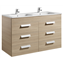 Mueble roble 120cm 6 cajones Debba Roca