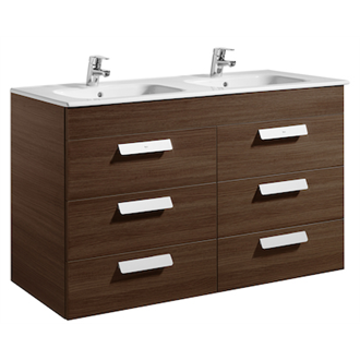 Mueble wenge 120cm 6 cajones Debba Roca