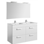 Pack mueble blanco 120cm 4 cajones Debba Roca