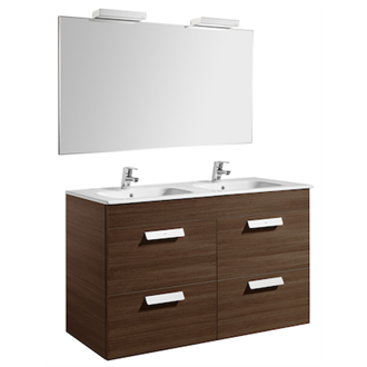 Pack mueble wenge 120cm 4 cajones Debba Roca