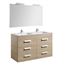 Pack mueble roble 120cm 6 cajones Debba Roca