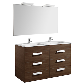 Pack mueble wenge 120cm 6 cajones Debba Roca