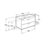 Mueble gris 100cm 2 cajones Debba Roca