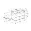 Mueble blanco 100cm 2 cajones Debba Roca