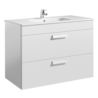 Mueble blanco 100cm 2 cajones Debba Roca
