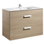 Mueble roble 100cm 2 cajones Debba Roca
