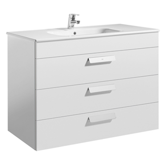 Mueble blanco 100cm 3 cajones Debba Roca