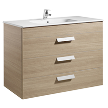 Mueble roble 100cm 3 cajones Debba Roca