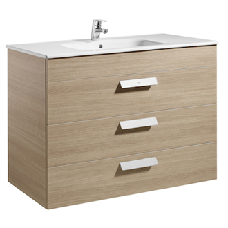 Mueble roble 100cm 3 cajones Debba Roca