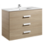 Mueble roble 100cm 3 cajones Debba Roca