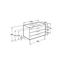 Mueble wenge 100cm 3 cajones Debba Roca