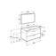 Pack mueble roble 100cm 2 cajones Debba Roca