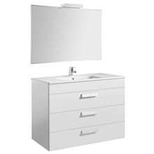 Pack mueble blanco 100cm 3 cajones Debba Roca