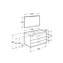 Pack mueble roble 100cm 3 cajones Debba Roca